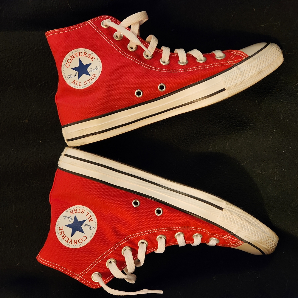 Converse Unisex Red High-Top Sneakers